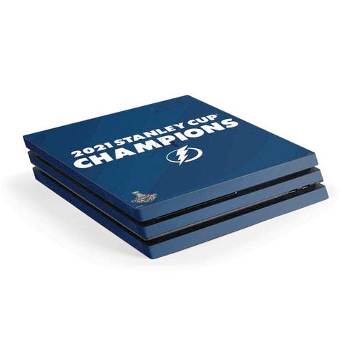 NHL 2021 Stanley Cup Champions Tampa Bay Lightning PS4 Pro Console Skin